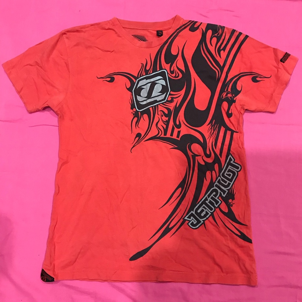 JET PILOT MENS VINTAGE RED SHORT SLEEVED T-SHIRT IN EXCELLENT CONDITION SIZE M - Picture 1 of 3